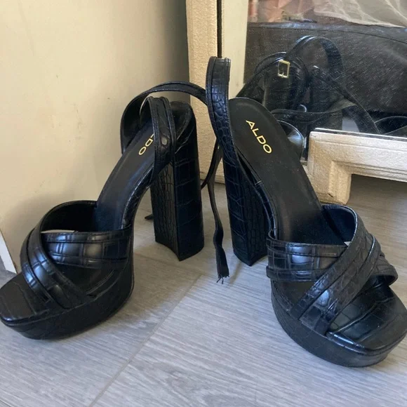 Aldo platform shoes heels new never worn 8.5 us - Picture 3 of 10
